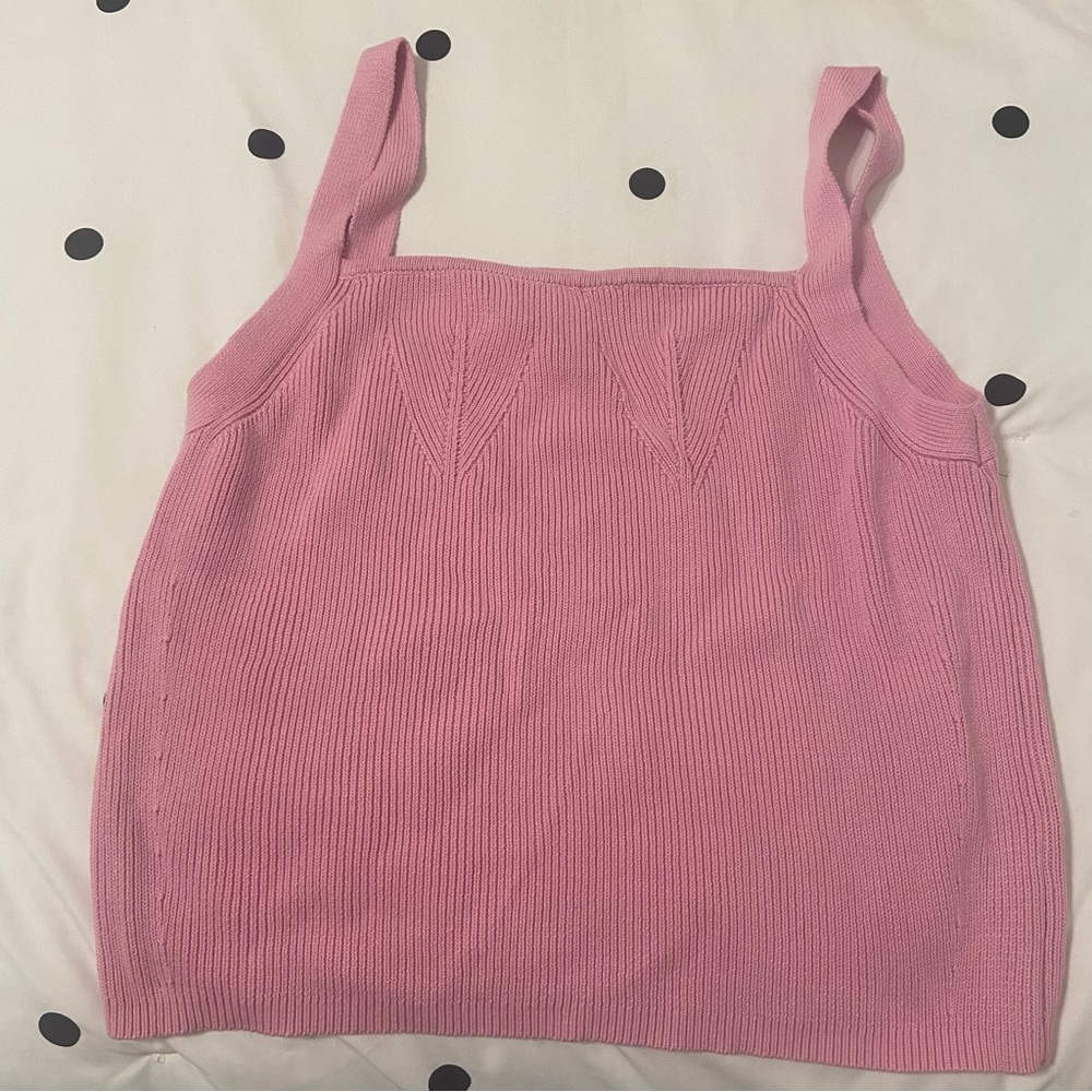 ASOS DESIGN curve knit square neck cami in pink, size 18, never been worn